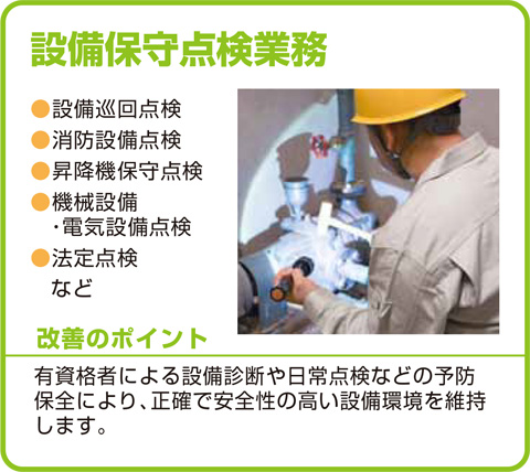 設備保守点検業務